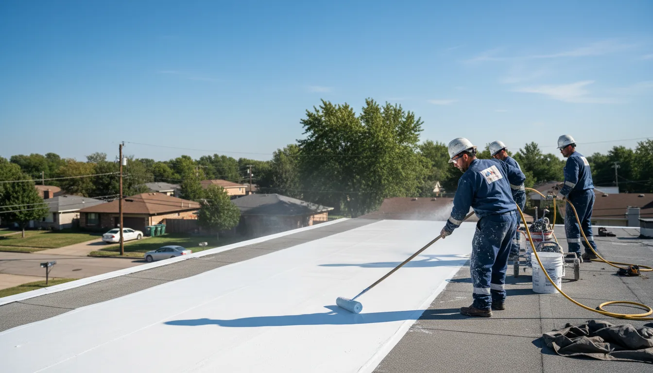 Commercial roof coating in Foxboro, WI near me